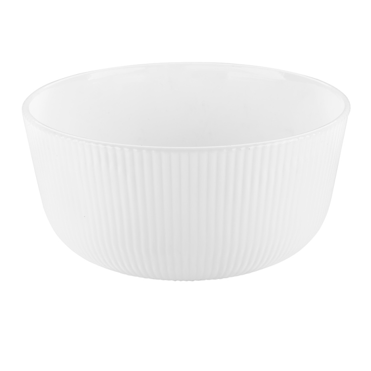 STRIPE Miska 760ml 15cm biała ryflowana